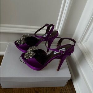 Steve Madden Purple Heels with Sparkling Bow